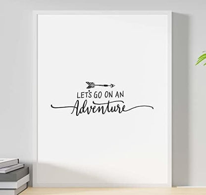 Lets Go On An Adventure Inspirational Positive Thoughts Poster Print Wall Art