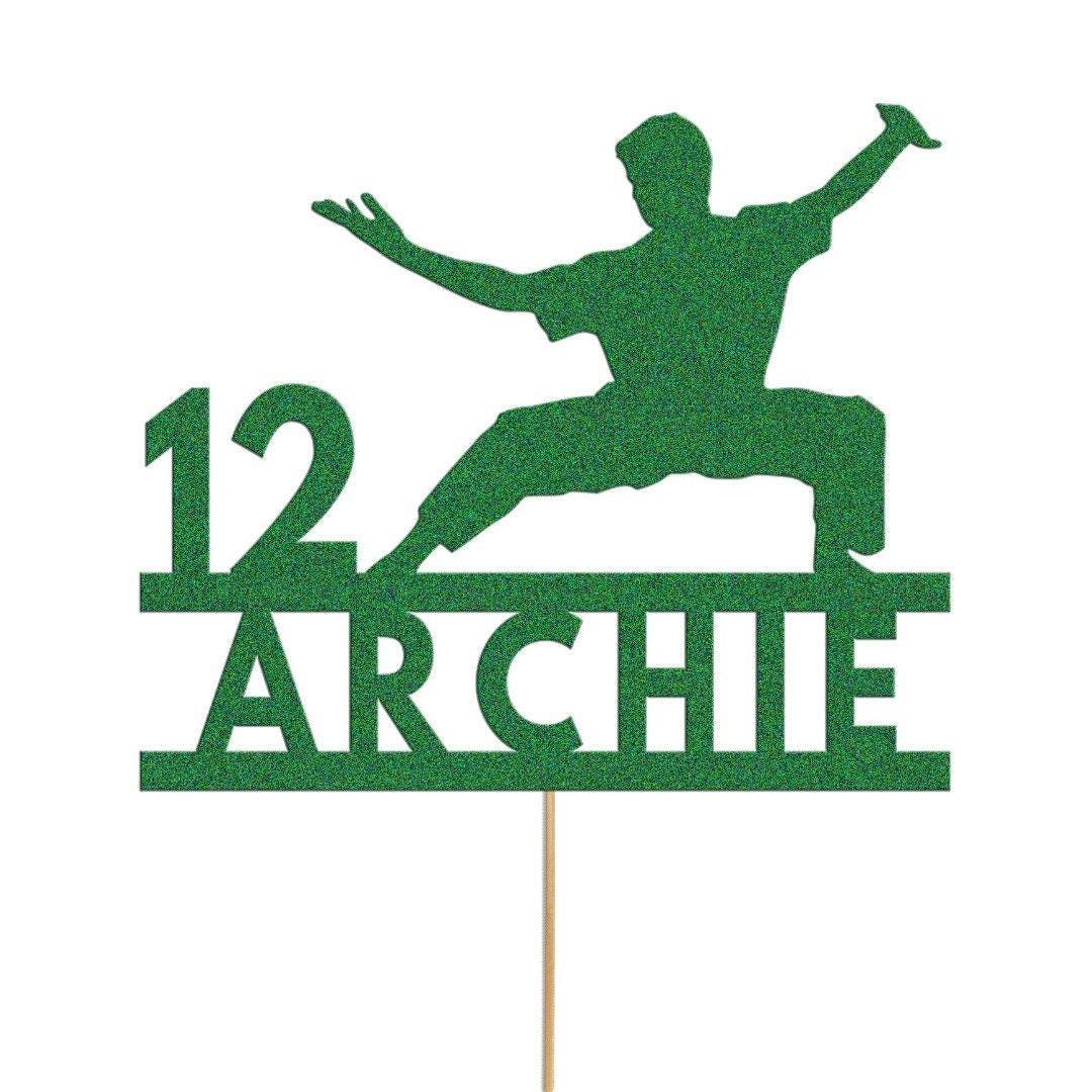 Personalised Glitter Karate Cake Topper: Judo MMA Birthday Decoration