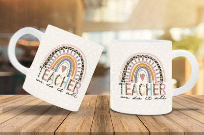 Teacher Mug And Coaster Gift Set School Leavers Teacher Gifts Present We Do It